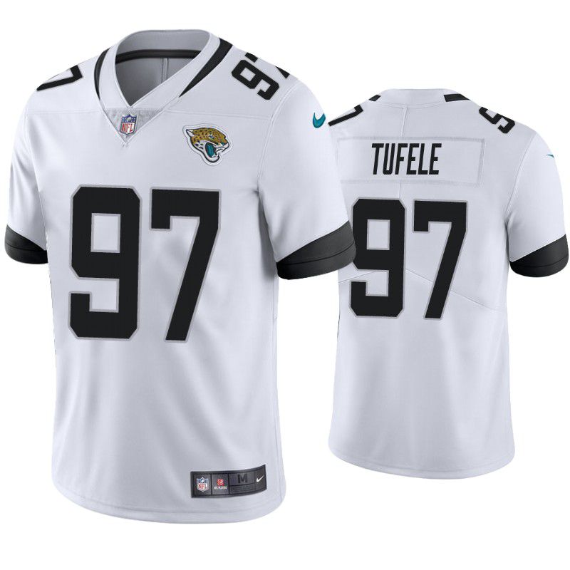 Men Jacksonville Jaguars #97 Jay Tufele Nike White Limited NFL Jersey->customized nfl jersey->Custom Jersey